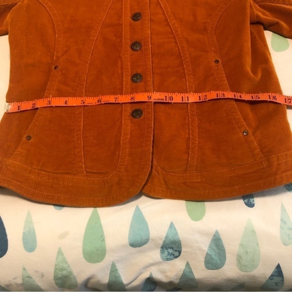 ORANGE corduroy stretchy jacket size small - Picture 7 of 10